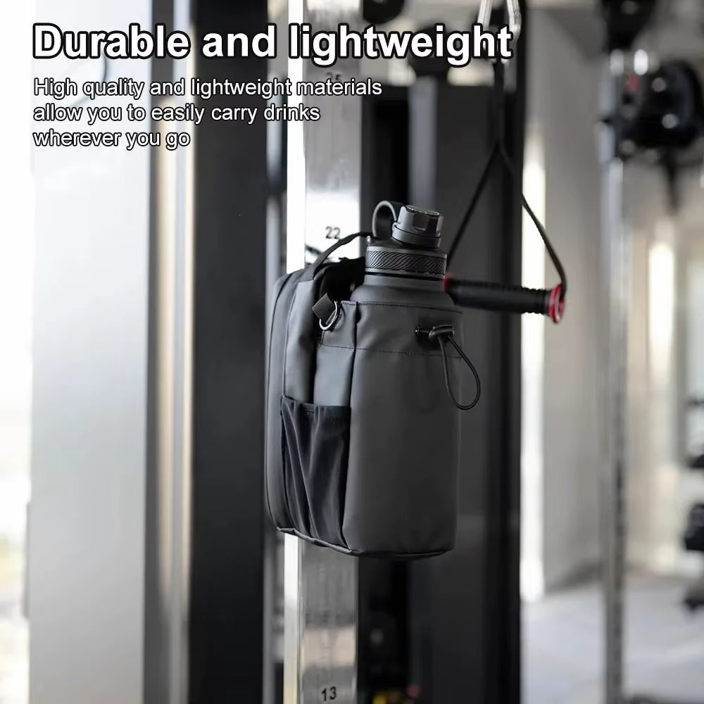 Large Capacity Magnetic Gym Bag with Phone Pocket and Water Bottle Pouch - Portable Accessories Organizer