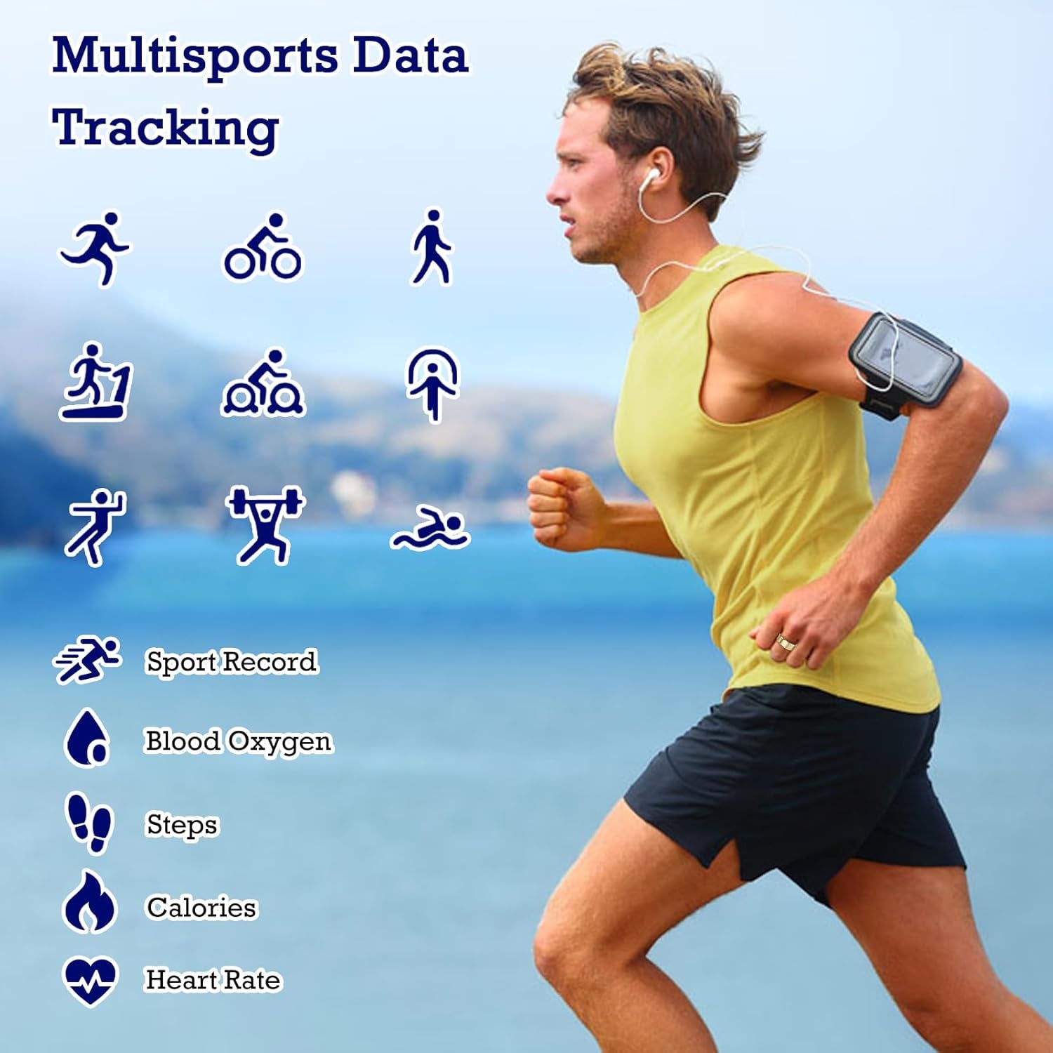 Smart Health Monitoring Ring with Sleep and Heart Rate Tracking, Waterproof Fitness Tracker for Activity, Steps, Distance, and Calories, Air Gesture Control, Up to 7-Day Battery Life, Compatible with iOS and Android (Light Gold, Size #12)