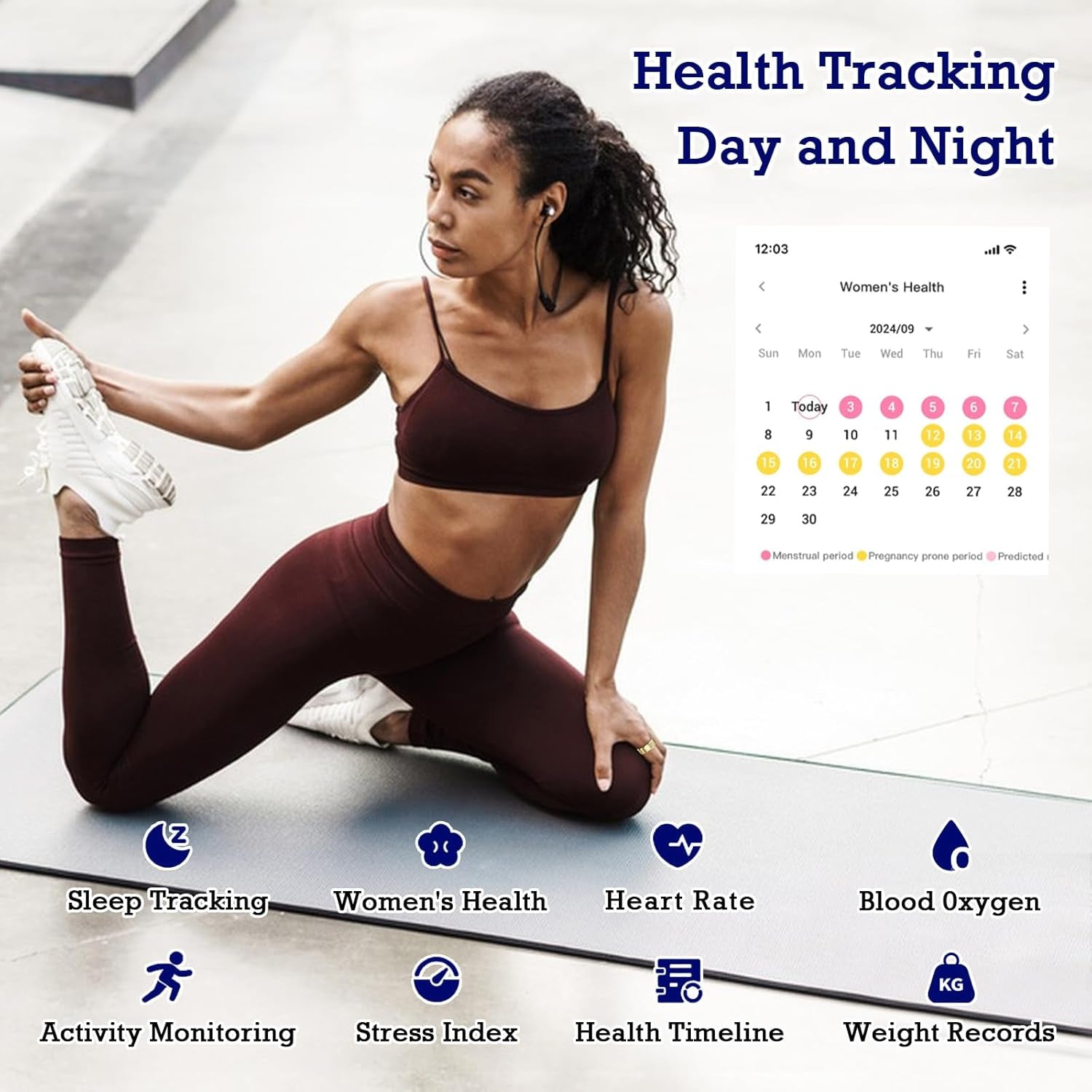 Smart Health Monitoring Ring with Sleep and Heart Rate Tracking, Waterproof Fitness Tracker for Activity, Steps, Distance, and Calories, Air Gesture Control, Up to 7-Day Battery Life, Compatible with iOS and Android (Light Gold, Size #12)